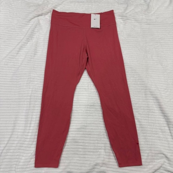 Nike Pants - Nike One Luxe Dri-FIT Mid Rise 7/8 Leggings Rose Red BQ9994-622 Womens XL